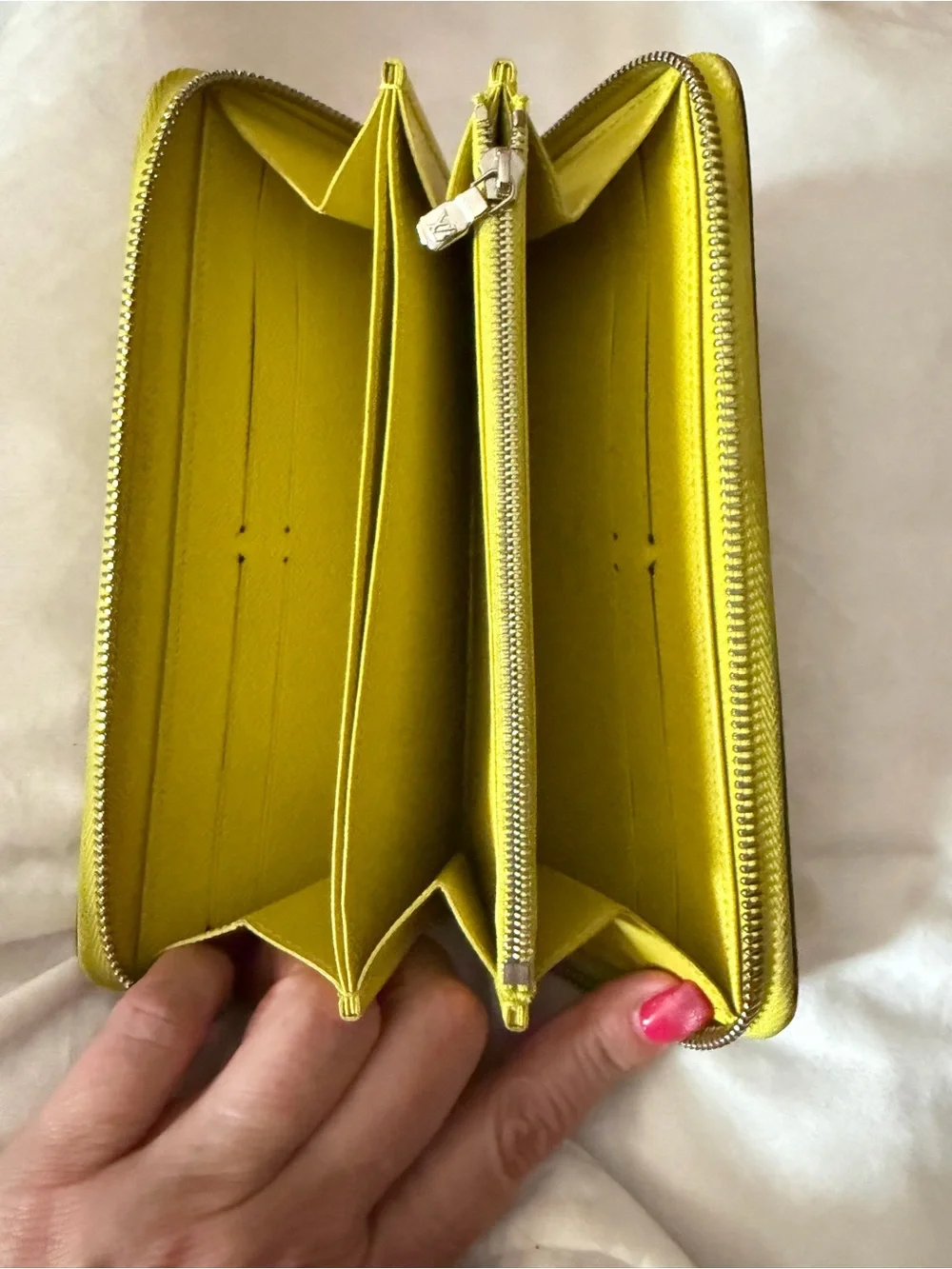Louis Vuitton Yellow Epi Zip-Around Wallet